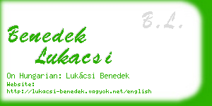 benedek lukacsi business card