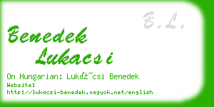 benedek lukacsi business card